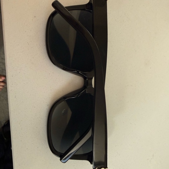 YSL Yves Saint Laurent Black and Gold Sunglasses - Picture 4 of 11